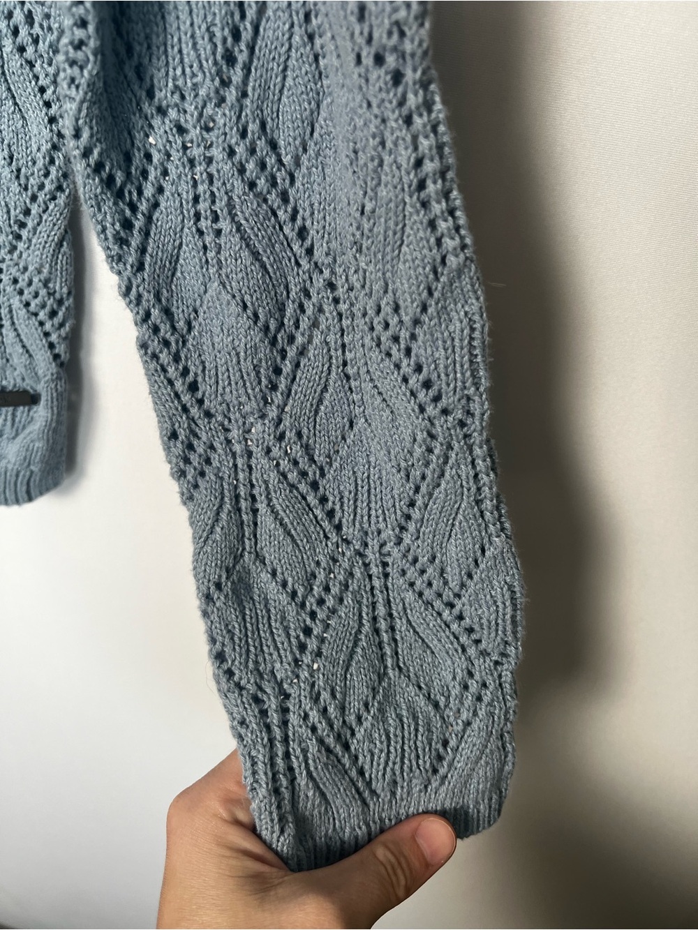 Peace Love World Women’s Blue Knit Boho Sweater Small - Picture 4 of 7